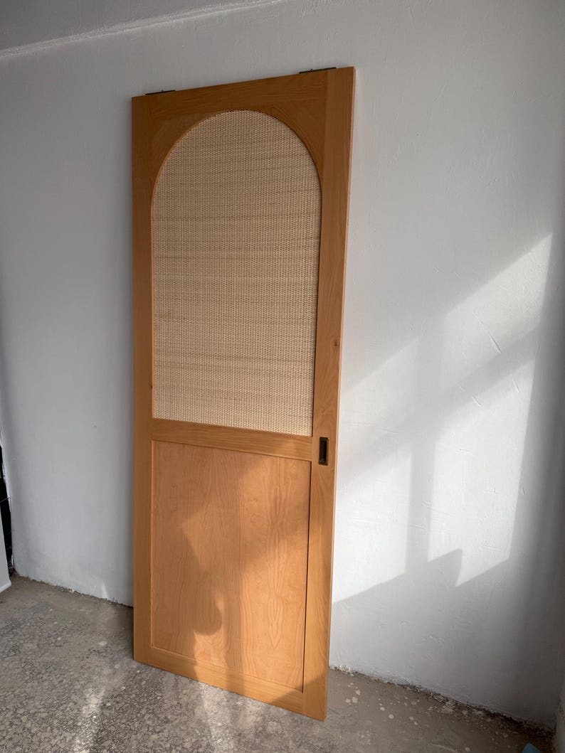 Custom Size Rattan Closet Door, Cane Webbing Panel with Sliding and Folding Options image 2