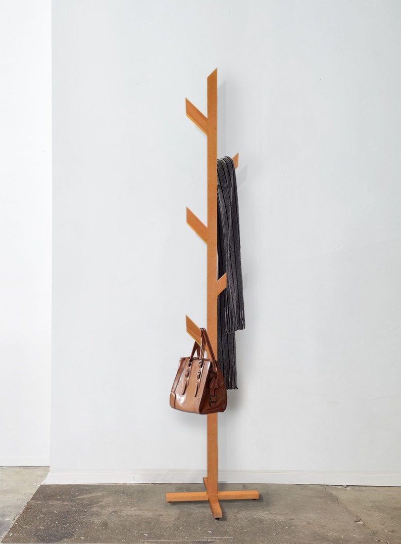 Coat Hanger Coat Rack Standing Minimalist Wooden Coat Rack Etsy