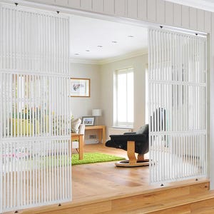 Custom Size Solid Wood Room Divider: Slatted Partition, Home Privacy