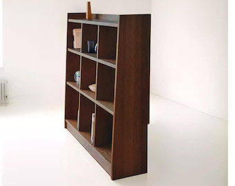 Solid Wood Shelving Unit, Made to Order Decorative Bookshelf, Vinyl Record Storage, Wooden Bookcase, No customs duty for the USA and EU