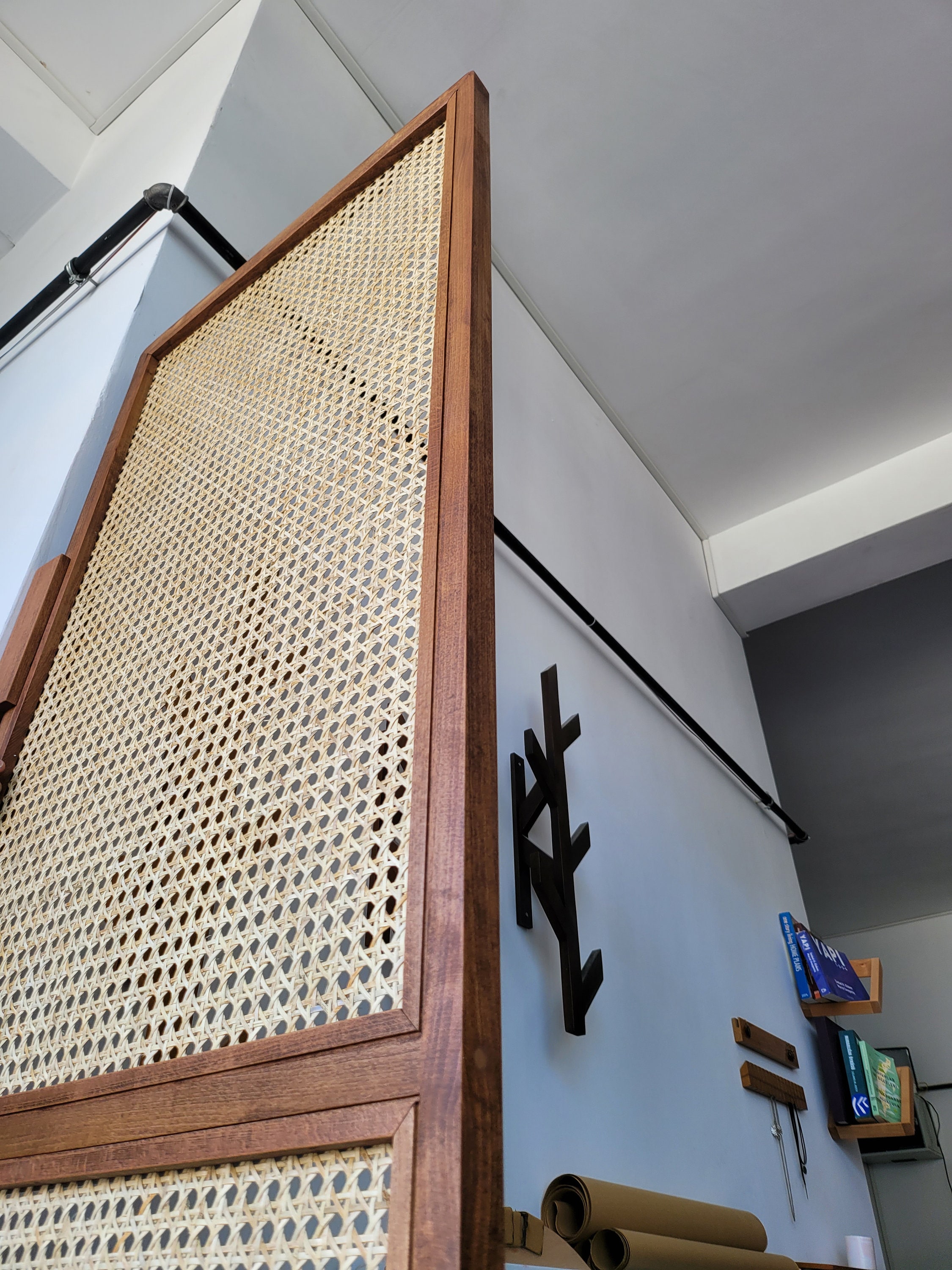 Retan Insert Solid Wood Rattan Panel, Cabinet Door, Separator, Room Divider ...