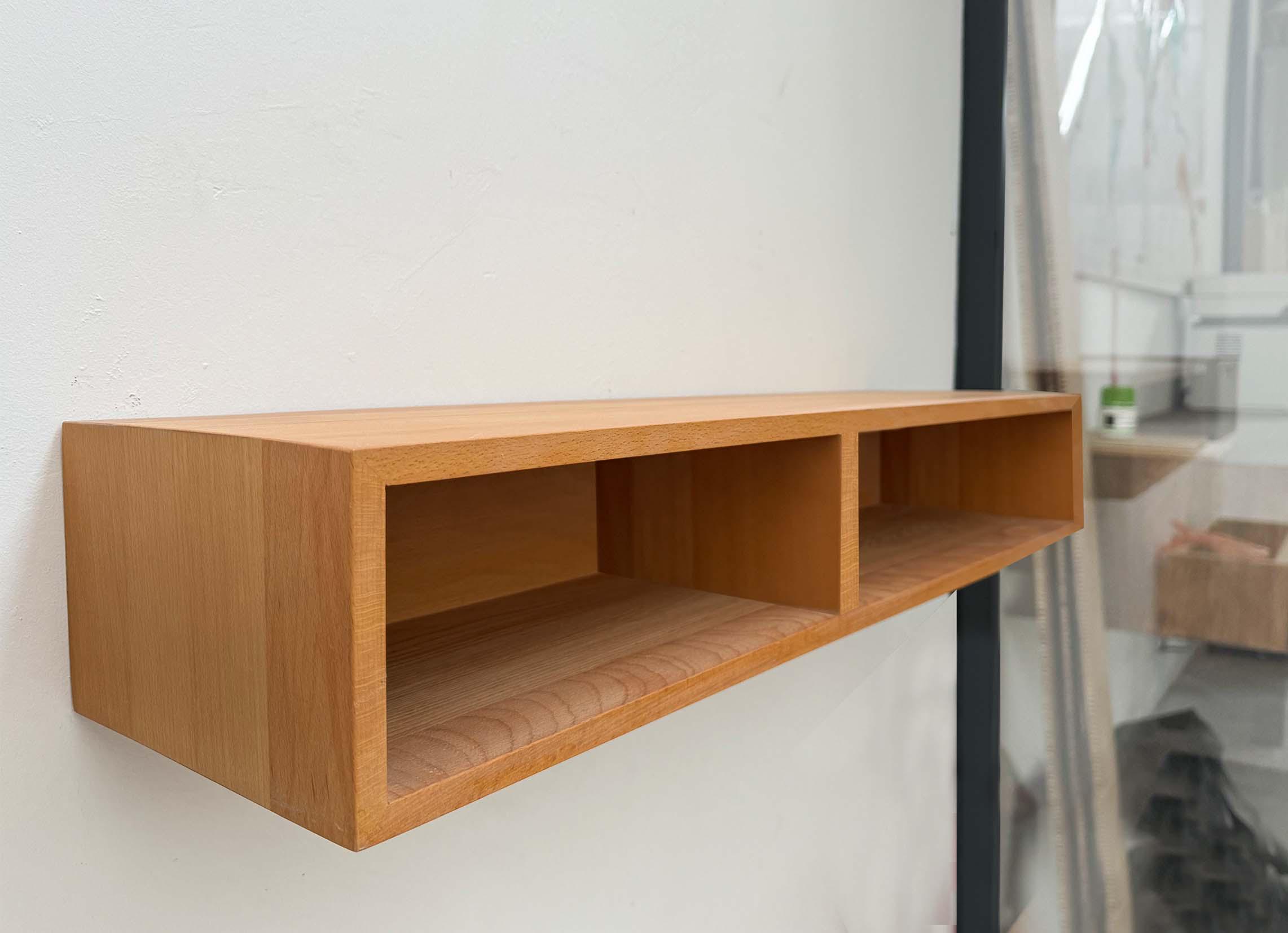 Custom Inbuilt Floating Console Table Custom Size Floating Console Table: Solid Beech Wood Wall Shelf - Etsy ...