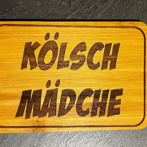 Breakfast board Kölsch Mädche bamboo