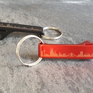 Keychain bottle opener Cologne Skyline