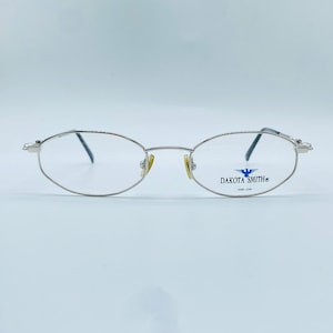 Dakota Smith Los Angeles-USA Mod . 1384 / Vintage Sılver Plated Small Rectangle Eyeglasses / Mens & Womens Frame / NOS