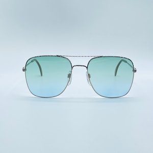 Hampel 3259 Square Aviator Titanium Vintage Sunglasses Mens & Womens Frame Made İn Germany NOS