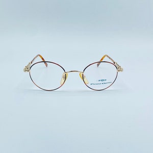 Personal Optinion 2056 605 90s Vintage Gold And Tortoise Metal Small Oval Eyewear NOS Womens & Mens Frame