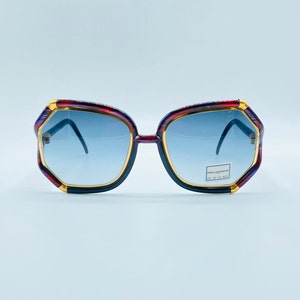 Ted Lapidus Mod. TL10 60s  Vintage Oversized Colorful Unique Sunglasses Womens & Mens Frame NOS Made İn France