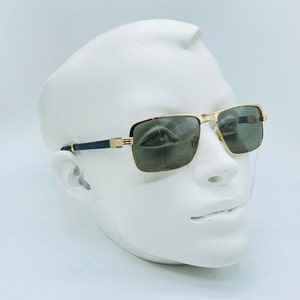 LT Lord 7151 C.6A / 80s / Vintage 22 KT Gold Plated Genuine And Wood Temples Sunglasses Women & Men Frames New Old Stock Made İn İtaly