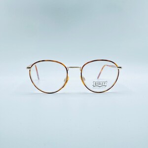 Sisley 140-604 90s Vintage Gold And Tortoise Round Eyeglasses Men & Women Frames  New Old Stock Made İn İtaly