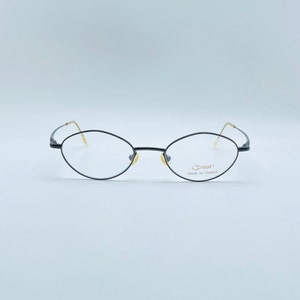 Cottet Graf 5520 MJ 186 90s Vintage  Black Slim Oval Unique Glasses NOS ( New Old Stock ) Frame France Men & Women Frames