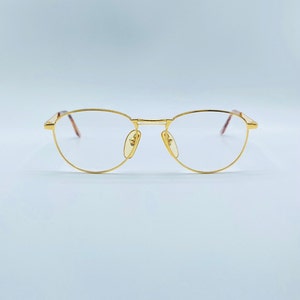 Alaska Adventure AL 88 Gold Plated 90s  Oval Vintage Eyeglasses Women & Men Frames/ New old stock  / Made İn İtaly