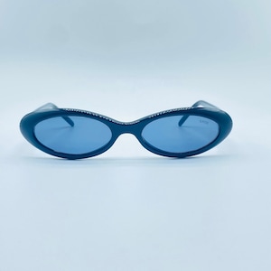 Exess Mod,3.912 Vintage jaren 90 Slanke Cat Eye Unieke Zonnebril Womens Frame NOS