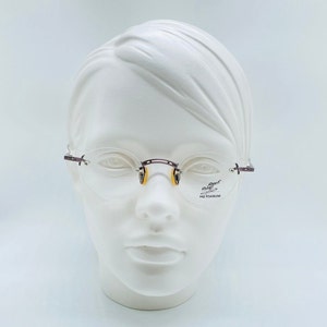 Robert Rudger  Vintage 90s antique silver steampunk small round eyeglasses frames mens & womens NOS