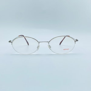 Menrad Mod. 1446 650  90s Vintage Half Rim  Titanium Oval Eyewear Mens & Womens Frames NOS Made İn Germany
