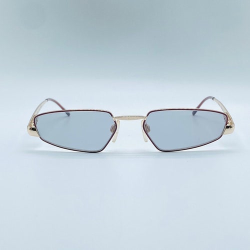 Vintage Diva Petite 9140 532,90s Small Rectangle Cat Eye Gold % shops Brown Sunglasses NOS ( Never Old Stock ) Frame İtaly