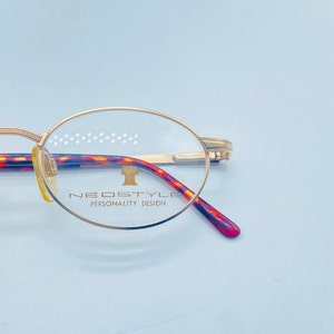 Neostyle Mod. Academic 84 808  90s /  Vintage Small Oval Unique Eyewear /  Mens & Womens Frame / NOS Made in Germany