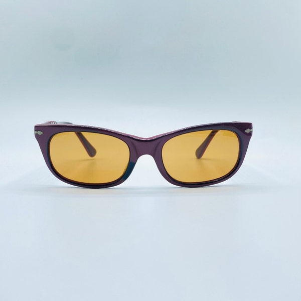 Persol  Brevett Ratti / 60s / Vintage Slim Cat Eye Minarel Lenses Unique Sunglasses / Womens Frame / NOS / Made İn İtaly