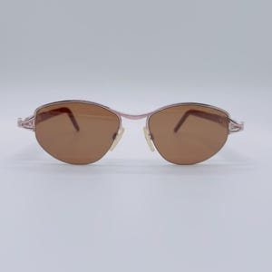 Diva 5118 Col. 127 90s , vintage  wood temples cat eye  half rim sunglasses , women & men frames , NOS