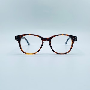 Vintage Tortoise Glasses Frames: Handmade 90s Classic Eyewear