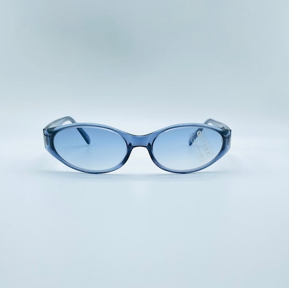 Vogue VO 2230 S 90s Vintage Azul Oval Gafas de sol unicas Lentes azules tenidas Mujeres y hombres Marcos Nuevo stock antiguo Hecho en Italia Etsy Mexico