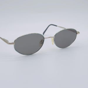 Vintage Marcolin Cat Eye Sunglasses: 90s Silver Titanium Frames