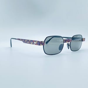Lacoste 170 DM07 L1121 , 80s , Vintage Small Square Colorful Sunglasses , Womens & Mens Frame NOS , Made İn France
