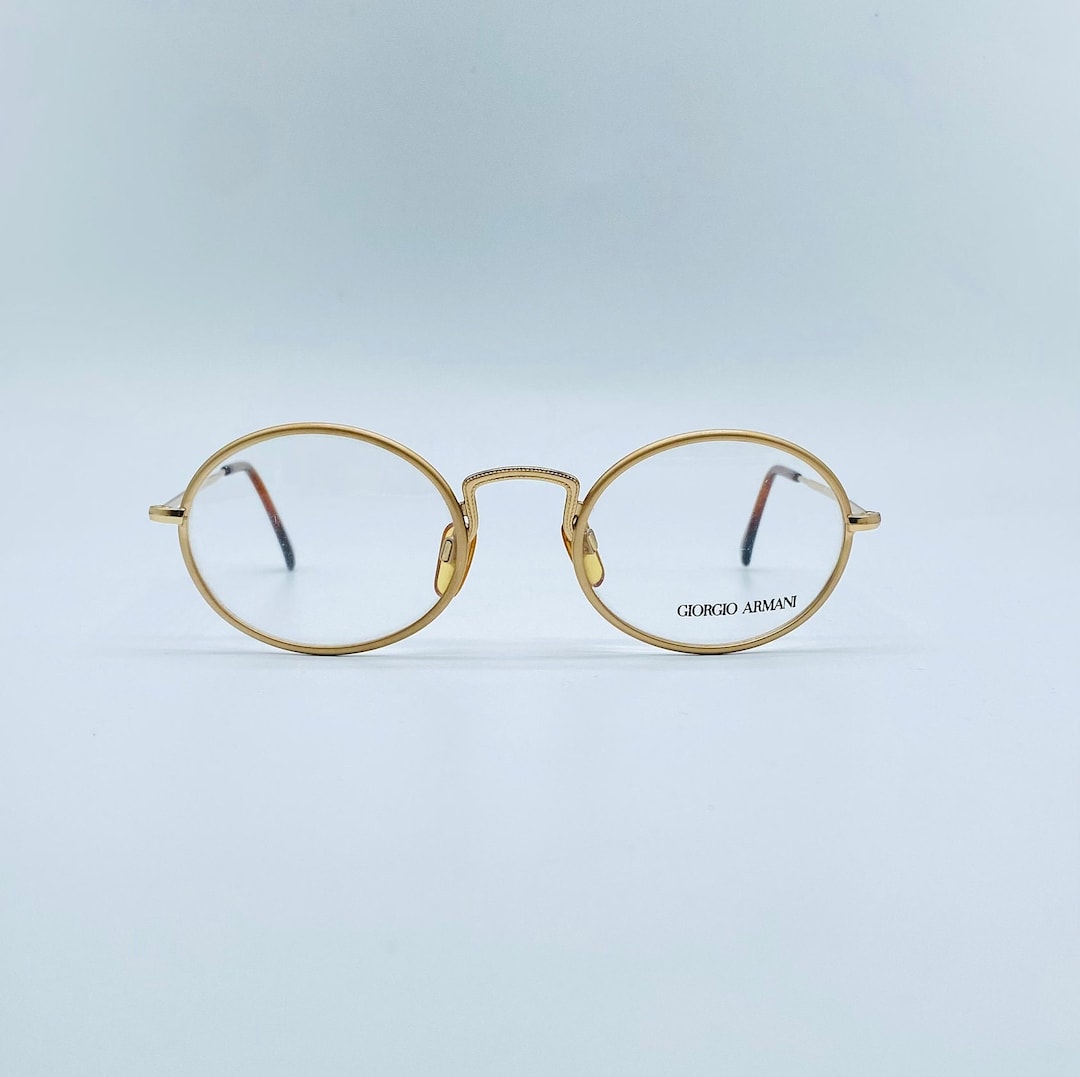 Giorgio Armani 156 80s Vintage Gold Oval Unique Glasses Women Men Frames Never Used Made in Iltay Etsy Canada