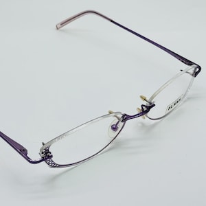 Flash 5340 / 90s / Vintage Rimless Cat Eye Eyeglasses /  Women Frames / Made in İtaly / NOS