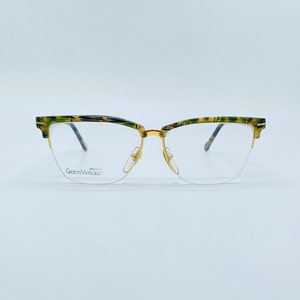 Gianni Versace  Mod. 343 / 90s / Vintage Classic Club Master Half Rim Unique  Eyewear / Womens & Mens  Frame  /  Made İn İtaly / NOS
