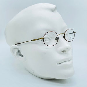 Rodenstock Vintage Round Eyeglasses: Matte Gold Tortoise Frames