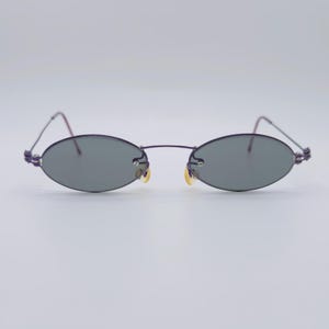 Vintage Titanium Rimless Sunglasses: Bluebay Safilo 90s Oval Frames
