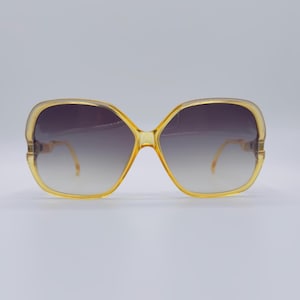 Vintage Carrera Sunglasses: 70s Oversize Square Frames, Gradient Grey Lenses