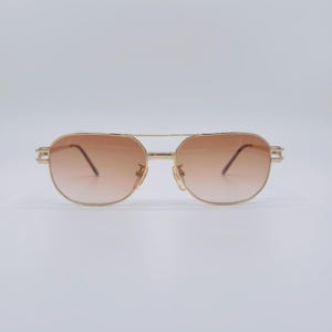 Renoır Collection 80s vintage gold metal square aviator sunglasses women & men frames NOS made in italy