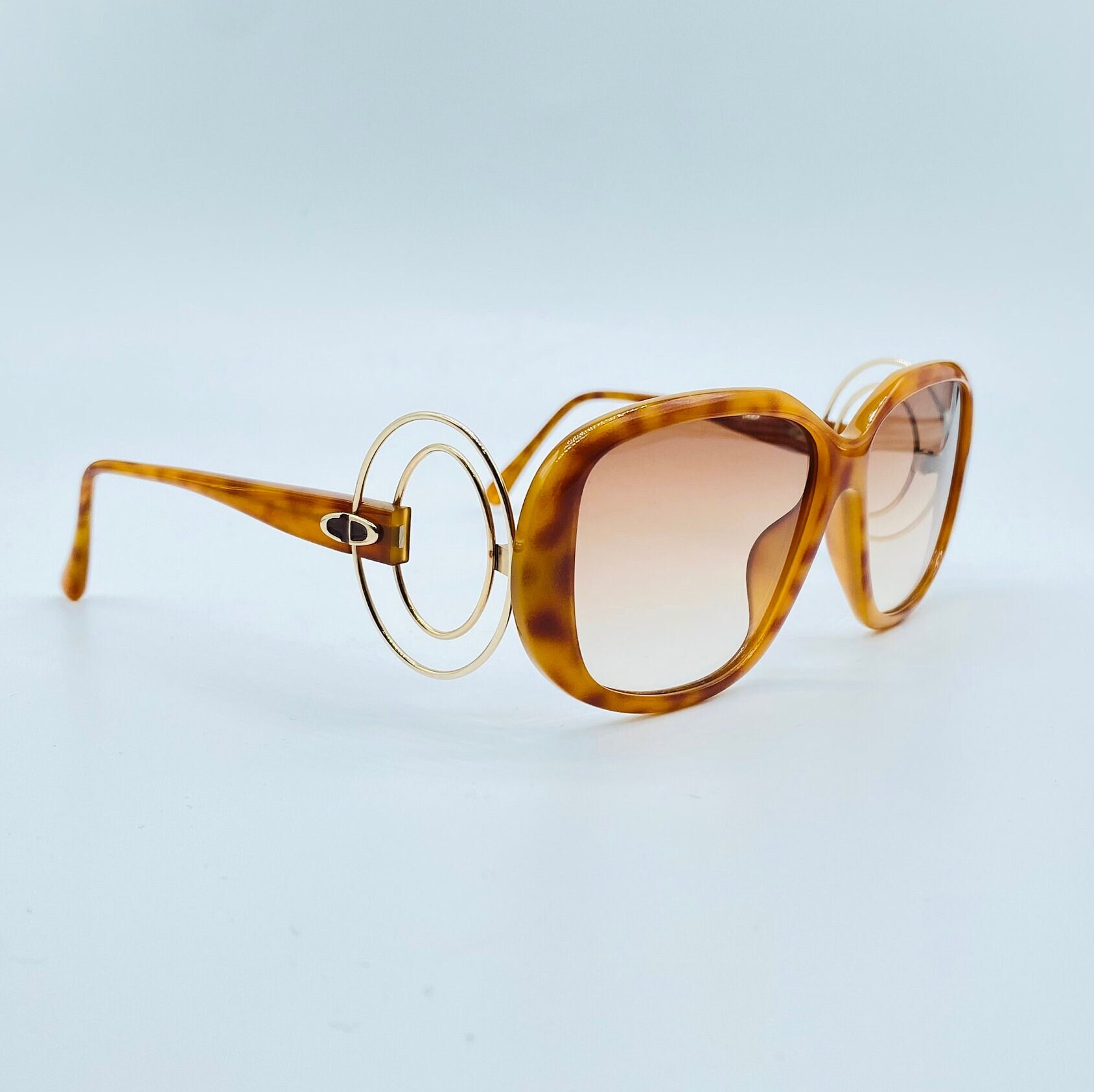 Christian Dior Tortoise Shell Lady Dior Stud Sunglasses
