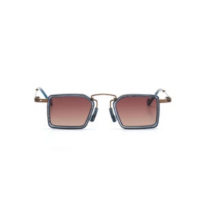 Small Square Sunglasses: Bronze & Blue Frames, Kilian Euforia, NOS