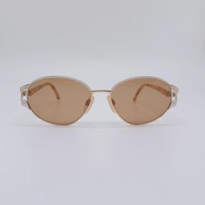 Óculos de sol vintage Diva Gold Tortoise oval, anos 90 NOS
