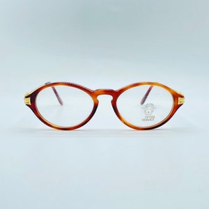 Gianni Versace V 19 / 80s / Vintage Small Oval Rare Eyewear / Womens & Mens Frame / NOS