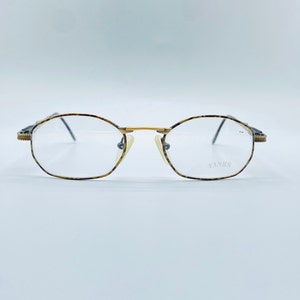 Yanks Mod. 238 / 90s / Vintage Antique Gold Small  Square Eyeglasses / Mens & Womens Frame / NOS / Made İn İtaly