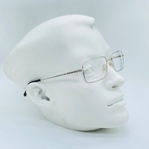 LT Lord 7133 / 90s / Vintage  Palladium Plated Silver  Rectangle Eyeglasses / Men & Women Frames / Never Old Stock / Made İn İtaly