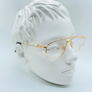 Roman Rothschild of Switzerland  80s  vintage gold aviator unique sunglasses womens & mens frame made in japan NOS