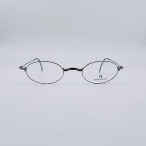 Vintage Rodenstock Titanium Oval Brille - 90er Jahre Gunmetal Frames OVP