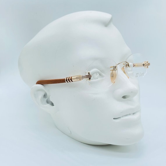 Cartier wood rimless glasses shop