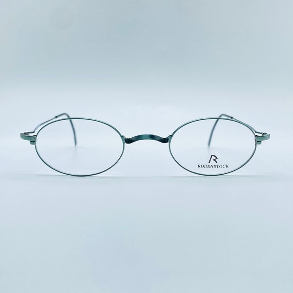 Rodenstock R 4263 C, occhiali da vista ovali piccoli verdi e neri vintage anni '90, montature da donna e da uomo, nuove, vecchie scorte, realizzate in Germania