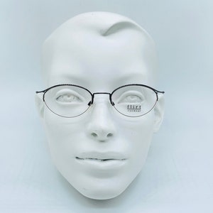 90s Vintage Oval Half Rim Glasses: Flirt 1108, Made in Italy