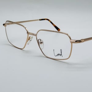 Lord 7090 C1 , 90s , Vintage Gold Hexagon Unique Eyeglasses , Women & Men Frames , NOS