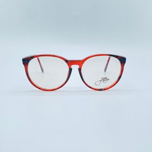 Ciao İtalia 90s vintage red oval unique eyeglasses women & men frames new old stcck ( NOS ) Made in italy
