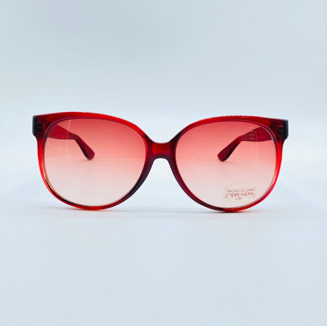 bausch-lomb-w0199-red-butterfly-vintage-sunglasses-womens-etsy