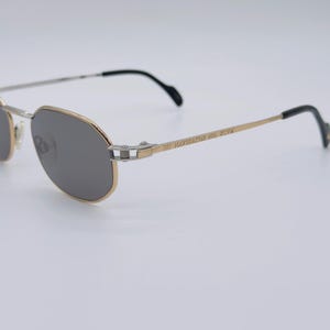 Vintage Longines Sunglasses: 80s Grey Titanium Rectangle Frames