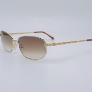 Vintage 90s Hexagon Sunglasses: 22KT Gold Plated Frames, NOS